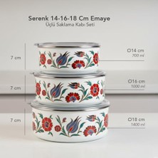 Serenk 14-16-18 cm Üçlü Saklama Kabı Seti