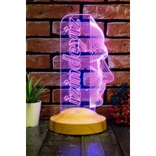 Atatürk Temalı Hediyelik Ürünler Atatürk Izindeyiz Gecelambası 3D LED Lamba, Atam Izindeyiz Sloganı, Ofis ve Işyeri Hediyesi