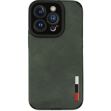 Mudanis Iphone 14 Pro Max Kılıf Loop Deri Silikon - Yeşil