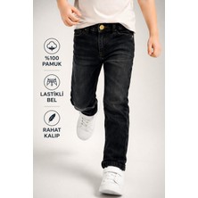Babido Erkek Çocuk Slim Fit Kot Pantolon – Likralı Rahat Kalıp Günlük Jeans (5/12 Yaş) Koy Geri