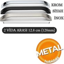 Göksu Inox Metal Mutfak Dolap Kulpları, Çekmece Kapak Kulbu, Mobilya Kulp (96 Mm)