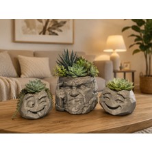 E Craft 3D Eğlenceli Çiçek Saksı Seti - Üçlü Set
