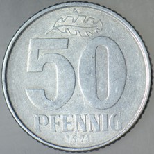 Banknoting Doğu Almanya 50 Pfennig 1971 A. Ddr.