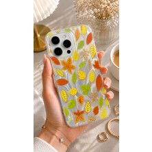 Edelfu iPhone 16 Pro Max Uyumlu - Aurora Parlak Tüy Desenli Gümüş Koruyucu Silikon Telefon Kılıfı