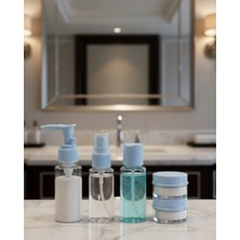 Nevamel® Kompakt 5’li Seyahat Banyo Şişe Takımı Çantalı