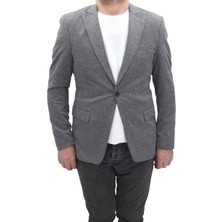 Twenhil Fistan Store Erkek Desenli Italyan Kesim Dar Kalıp Tek Düğme Blazer Ceket