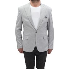 Twenhil Fistan Store Erkek Desenli Italyan Kesim Dar Kalıp Tek Düğme Blazer Ceket