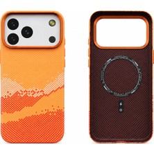 Arkay iPhone 17 Pro Max Magsafe Mıknatıslı Karbon Premium Kılıf Darbe Emici Aleminyun Kamera Çerçevesi Ve Aleminyum Tuşlar