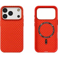 Arkay iPhone 17 Pro Magsafe Mıknatıslı Karbon Premium Kılıf Darbe Emici Aleminyum Kamera Çerçevesi Ve Aleminyum Tuşlar