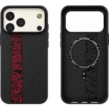 Arkay iPhone 17 Pro Max Magsafe Mıknatıslı Karbon Premium Kılıf Darbe Emici Aleminyun Kamera Çerçevesi Ve Aleminyum Tuşlar