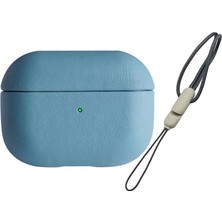 Hace Bazaar Apple Airpods 3 (3.nesil) 405 Deri Kılıf - Sierra Blue