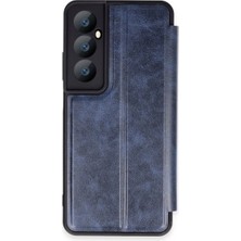 Hace Bazaar Realme C65 Kılıf Flip Cover - Lacivert