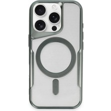 Hace Bazaar Apple Iphone 15 Pro Kılıf Boyi Magsafe Silikon Kapak - Yeşil