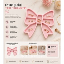 Studio Aslan Design Fiyonk Şeklinde Takı Organizeri | Küpe, Yüzük ve Kolye Düzenleyici | Dekoratif Takı Saklama Tepsisi | Pla Takılık