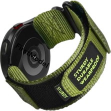 FirstModel 22 mm Universal Tüm Saat Modelleri ile Uyumlu Premium Cırtlı Bant Kordon Haki