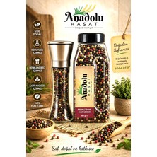 Anadolu Hasat 2'li Set-Karışık Renkli 4 Renkli Tane Karabiber Net 480GR Flip Top Kapak, Karabiber Değirmen