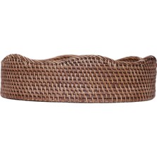 Yargıcı Rattan Yuvarlak Tepsi(30x8 Cm)