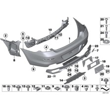 Orjinal Bmw Arka Tampon F06GC/F12/F13 51127261574