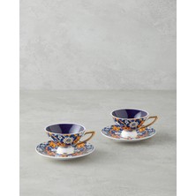 UltraMint Renkli 4'lü Kahve Fincan Takımı, 90 Ml, 2 Kişilik, Zarif ve Şık Tasarım