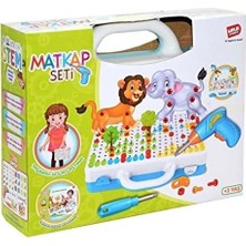 Birlik Matkaplı Vidalama ve 3D Yaratıcı Mozaik Puzzle 340 Parça Creative Portable Box Yapı Oyuncak O