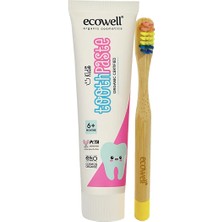 Ecowell Organik Çocuk Diş Seti (Diş Macunu 75 gr + Diş Fırçası)