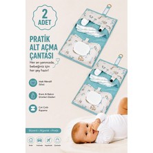 Tex Republic (2 Adet) Alas Baby Alt Bakım Çantası - Bebek Alt Bakım Çantası Mavi (26*22*18 Cm)