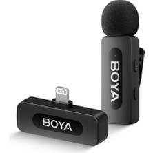 Boya By-V1 Wireless Tekli Yaka Mikrofonu Lightning (Yeni Versiyon)