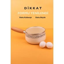 UltraMint Emaye Sos, Süt ve Yumurta Tavası, 1,3l, 16CM, Tüm Ocaklara Uygun