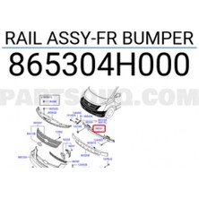 TŞT Hyundai H1 Starex Ön Tampon Demiri 2008- (Oem No:  865304H000)