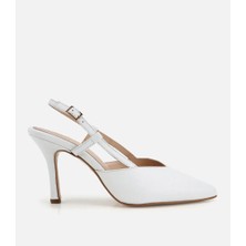 Hotiç 01AYH322150A900 KADIN Deri Beyaz Arkası Açık Stiletto