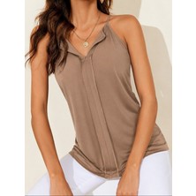 Alyn Wear Kadın Ip Askılı Önden Açılır Yaka Detaylı Sandy Bluz