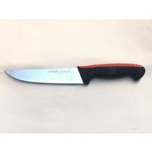 Mediterian Profesyonel Kasap Bıçağı 16,5 Cm, Çift Renkli ve Kanallı, Siyah, No:2