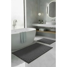 Pimula Home Makarna Banyo Paspası Kaymaz Tabanlı Yıkanabilir 2'li Set 60X100 & 40X60