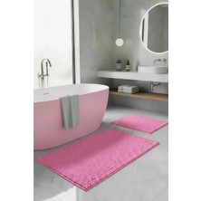 Pimula Home Makarna Banyo Paspası Kaymaz Tabanlı Yıkanabilir 2'li Set 60X100 & 40X60