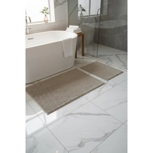 Pimula Home Makarna Banyo Paspası Kaymaz Tabanlı Yıkanabilir 2'li Set 60X100 & 40X60
