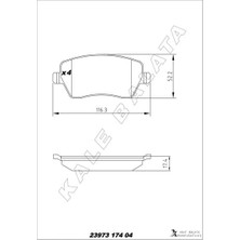 Kale 23973-174-04-ANS | Ön Fren Balatası Renault Clio Symbol Modus 2004-2014