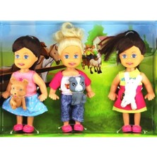 Güzel Hediyem Cute Mini Bebek ve Evcil Hayvan Üçlü Set
