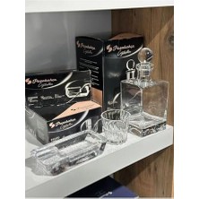 Güzel Hediyem Kristal Meşrubat Bardağı Şişe ve Küllük Seti 6 Parça 8695862668863398AYBABASTORE