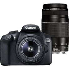 Canon Canon Eos 1300D 18-55 Mm + 75-300 Mm Dc Double Lens Dijital Slr Fotoğraf Makinesi  (Canon Eurasia Garantili )