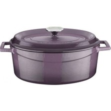 Lava Oval Tencere - Çap(Ø)25 Cm. Mor