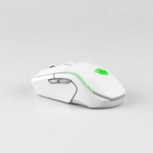 Pusat Reflex Pro 16000 DPI Kablosuz Oyun Mouse Beyaz Yüksek Performanslı 400 IPS