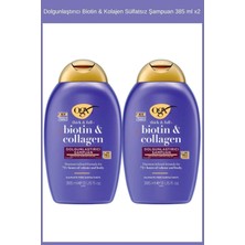 Ogx Biotin & Kolajen Dolgunlaştırıcı Sülfatsız Şampuan 385 ml x2 Besleyici Etki ile Tüm Saçlar İçin