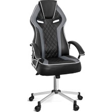 Türksit Optimus Oyuncu Koltuğu Gri Metal Ayaklı Uzun Süre Rahat Kullanım İçin Ergonomik Tasarım