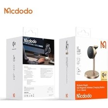 Güzel Hediyem CH-2463 3in1 15W Magq Qi2 Kablosuz Şarj Standı Titanyum
