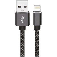 Güzel Hediyem 3 Metre Örgülü USB Şarj ve Data Kablosu, Için, Hızlı Şarj ve Veri Transferi, Siyah Örgü Naylon Kaplama