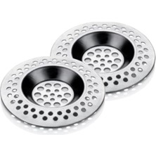 Güzel Hediyem 2 Adet Lavabo Evye Süzgeci Lavabo Içi Süzgeç 8 cm Metal Tıkanma Önleyici Temizlik Ürünü Pratik ve Ergonomik Kolay Sök-Tak Modüllü