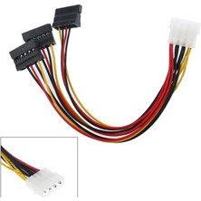Güzel Hediyem Üçlü 3 Port Ide Molex Sata Power HDD 4 Pin Güç Kablosu 5101