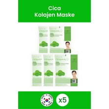 Dermal Canlandırıcı, Yenileyici, Sakinleştirici Centella Asiatica Özlü Kolajen Maske 23 gr 5 Adet