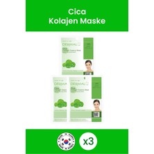 Dermal Canlandırıcı, Yenileyici, Sakinleştirici Centella Asiatica Özlü Kolajen Maske 23 gr 3 Adet