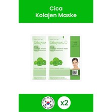Dermal Canlandırıcı, Yenileyici, Sakinleştirici Centella Asiatica Özlü Kolajen Maske Seti 2 Adet